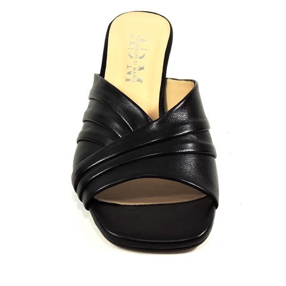 ALESSANDRO DI MARIA LEATHER SUMMER MULES - Picture 4 of 8